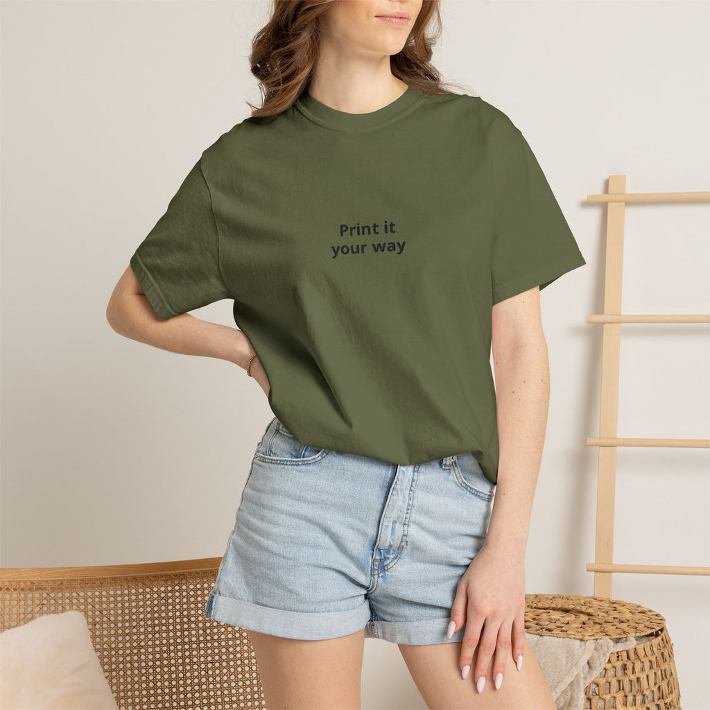 Print It Your Way T-Shirt — Minimalist Custom Text Tee