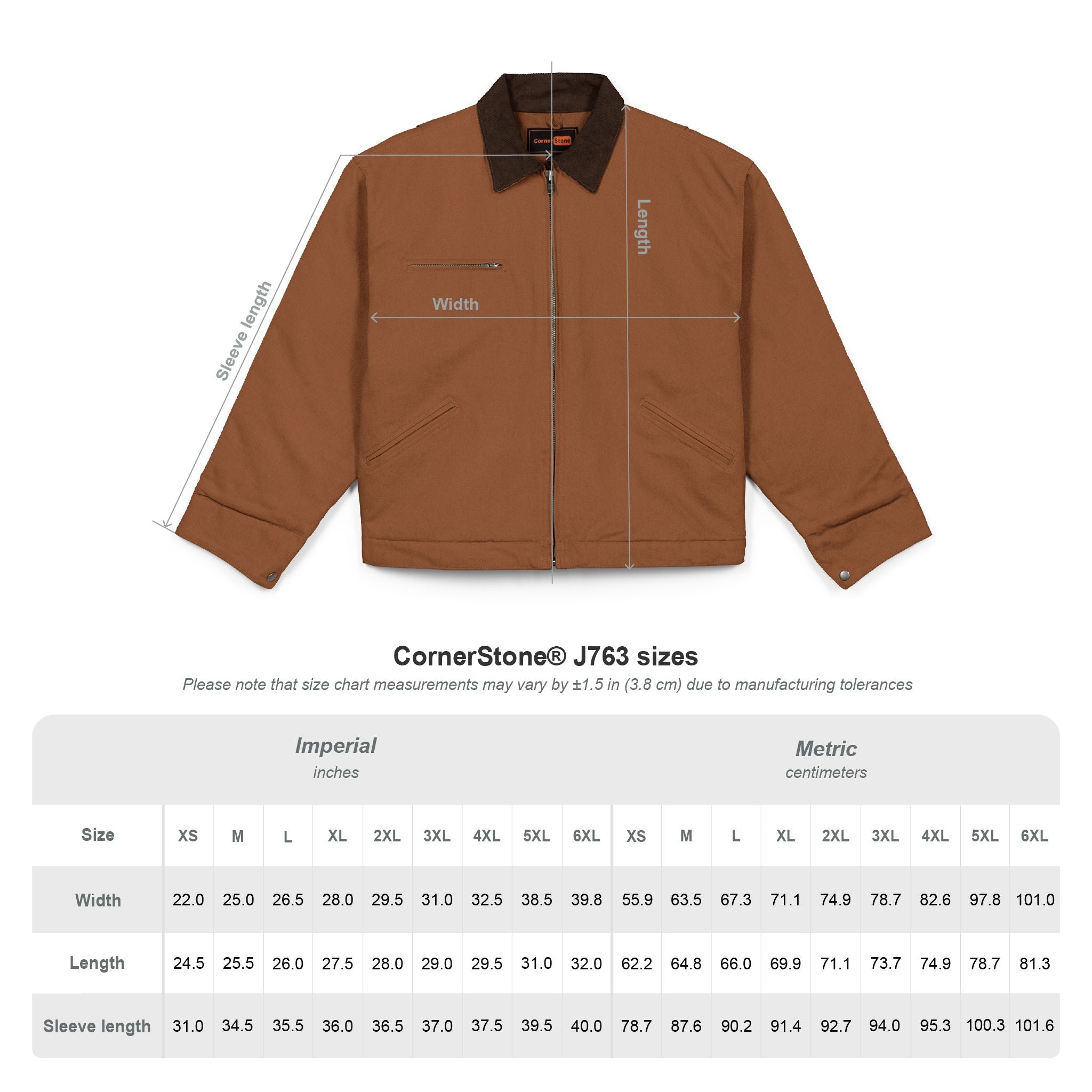 CornerStone® Unisex Duck Cloth Work Jacket