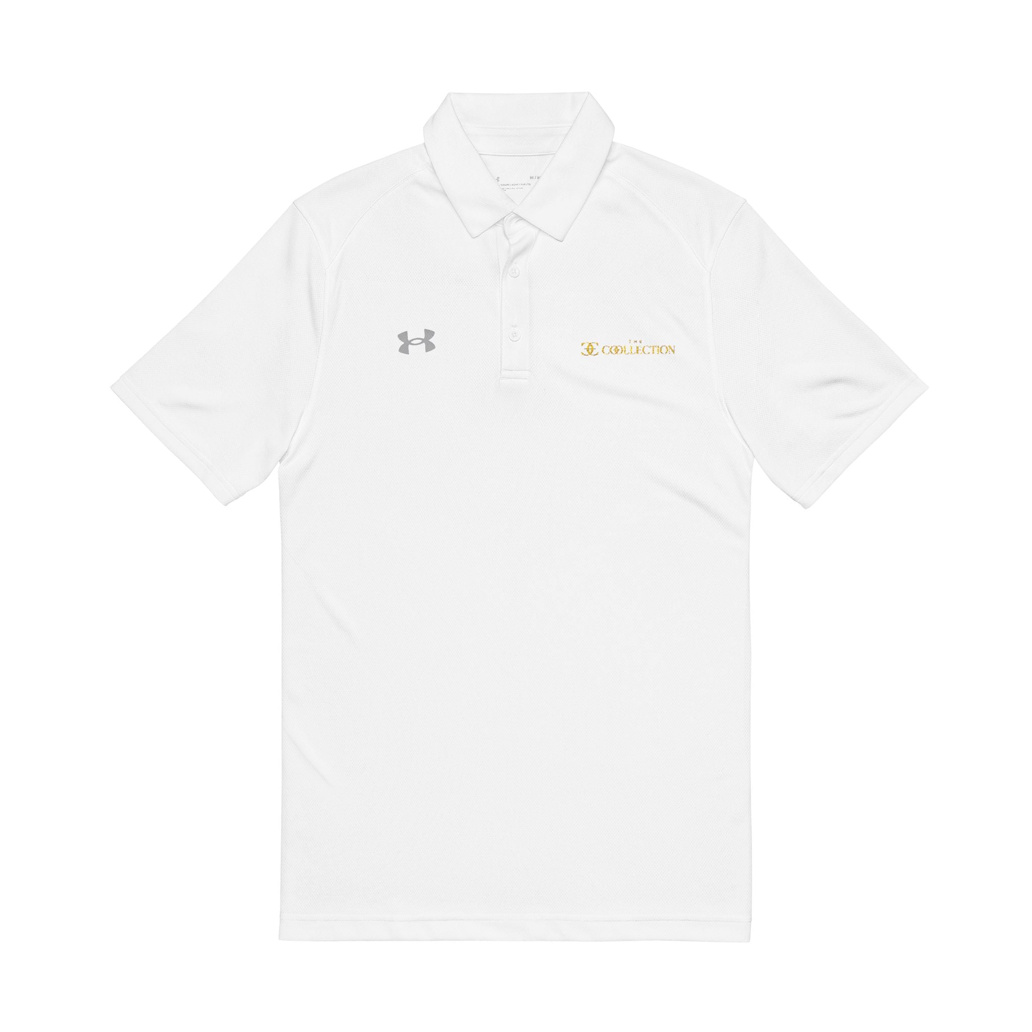 Embroidered White Polo Shirt – Under Armour Men's Golf & Performance Polo