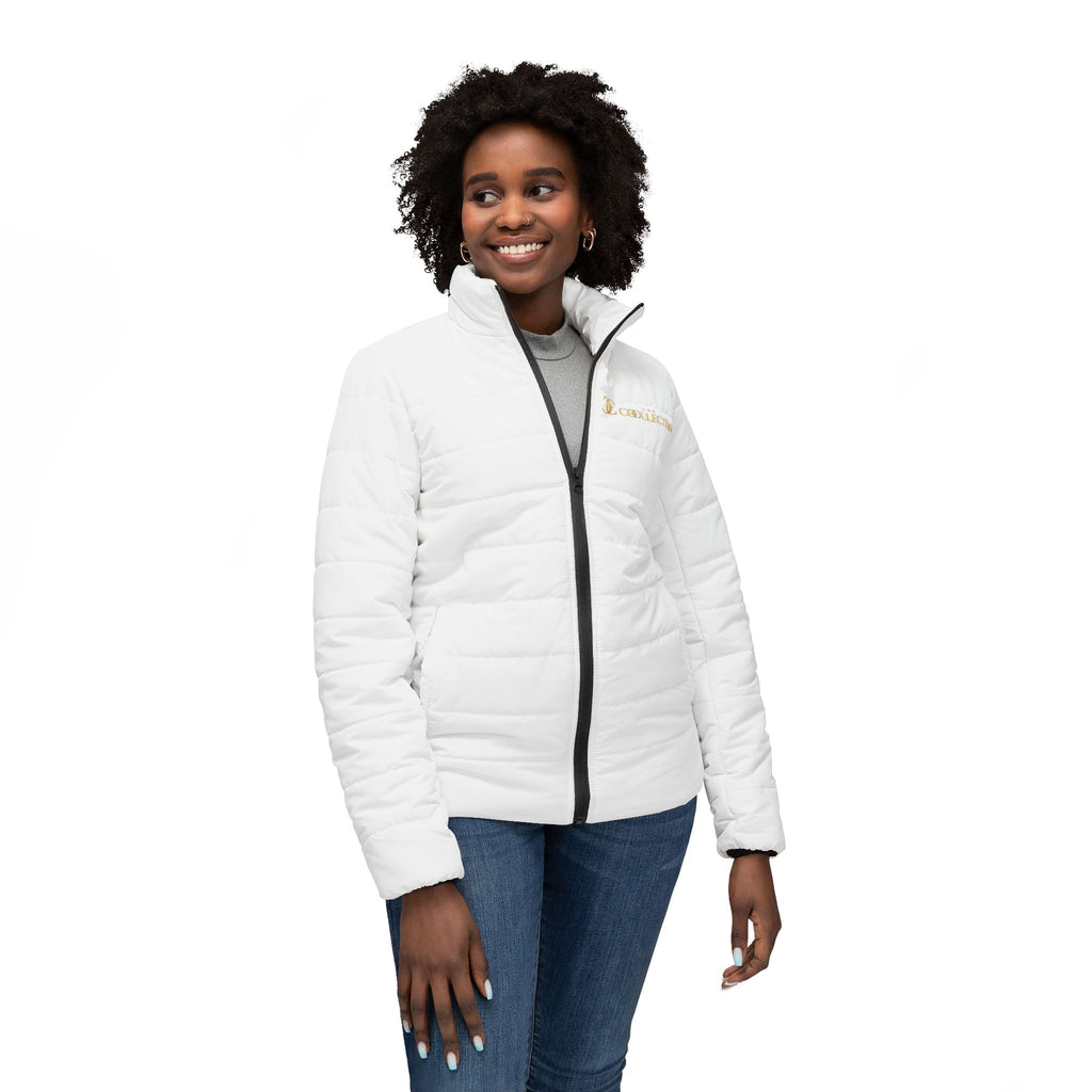 The Coollection Women's Sculpted White Puffer Jacket