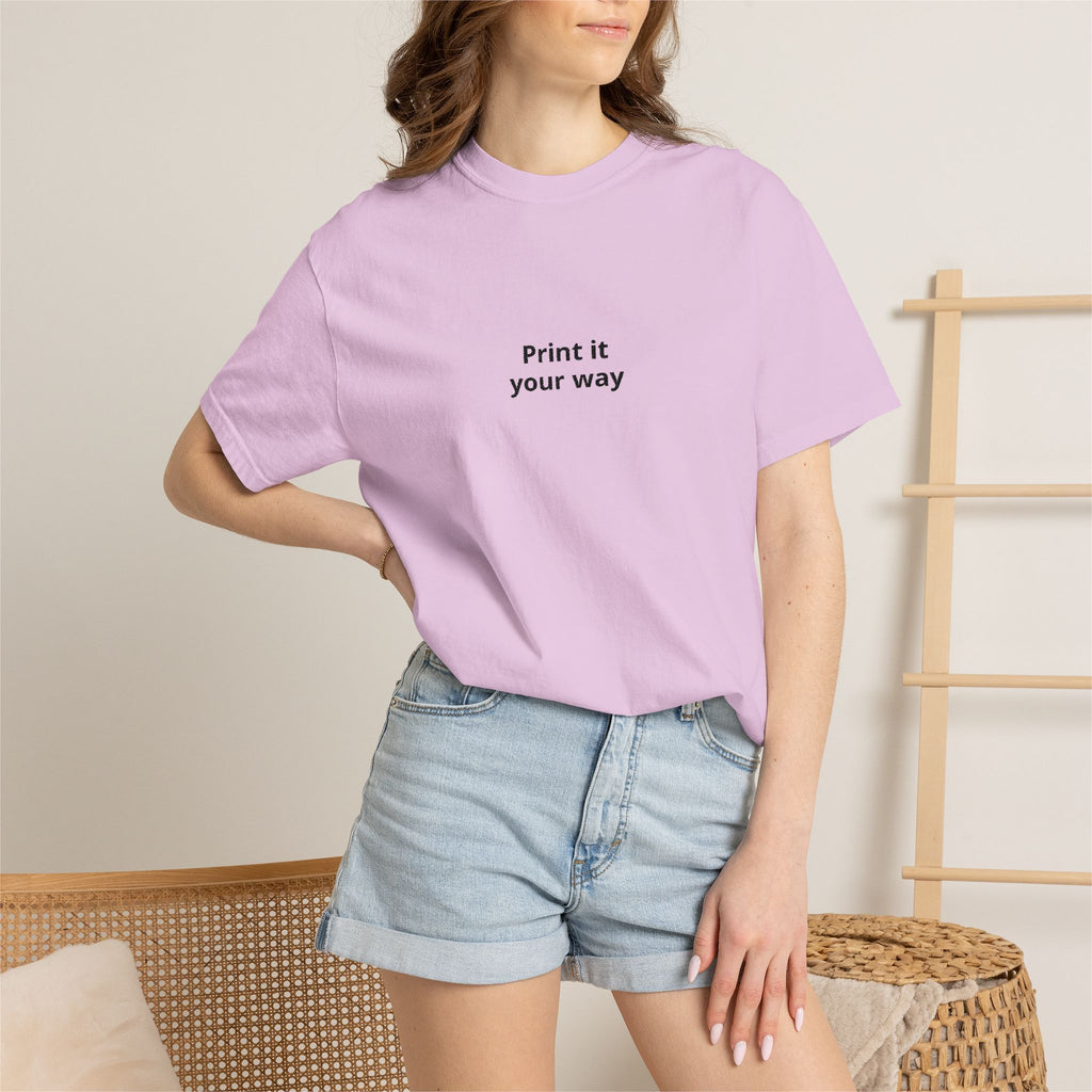 Print It Your Way T-Shirt — Minimalist Custom Text Tee