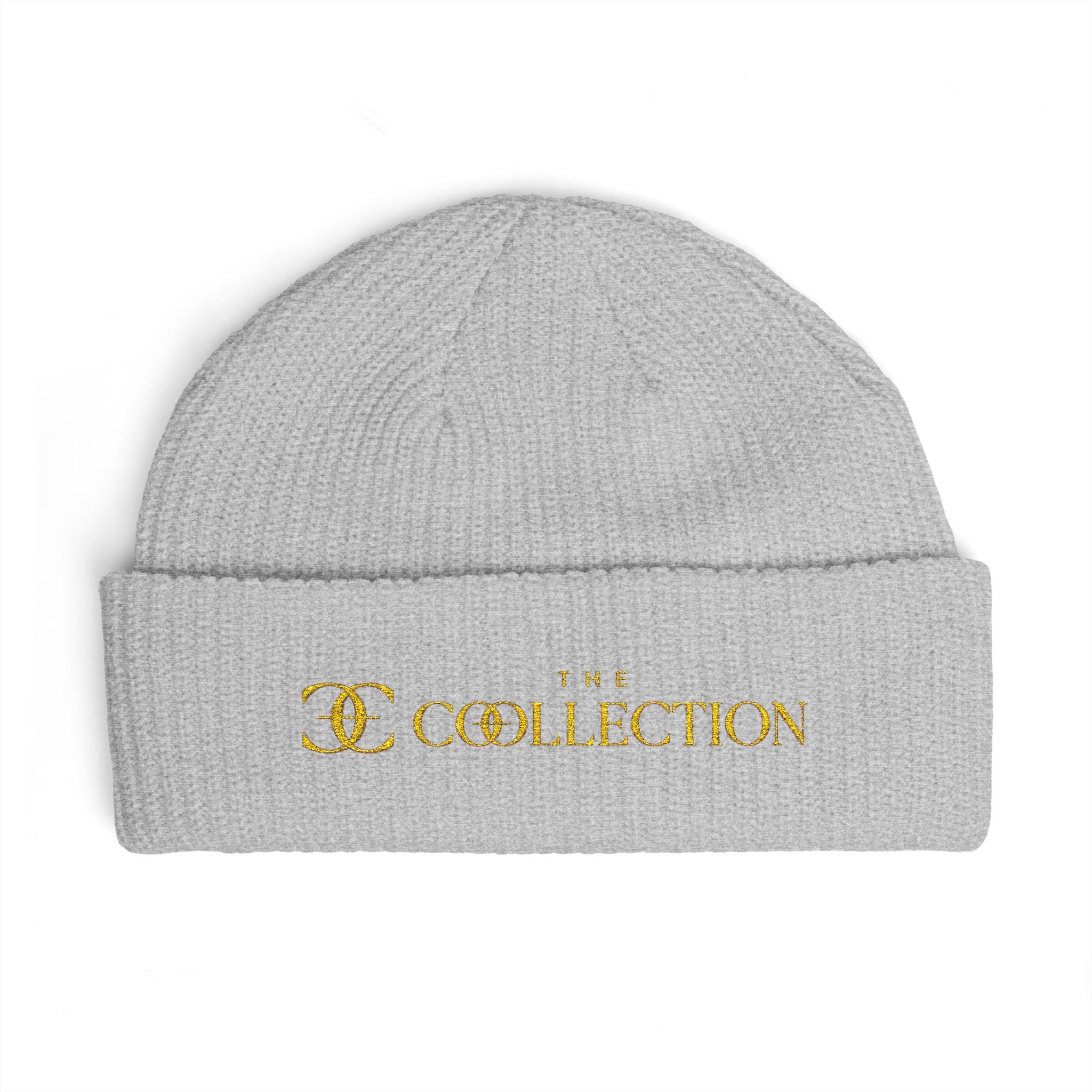 Cuffed Beanie — The Collection Gold Logo Knit Hat
