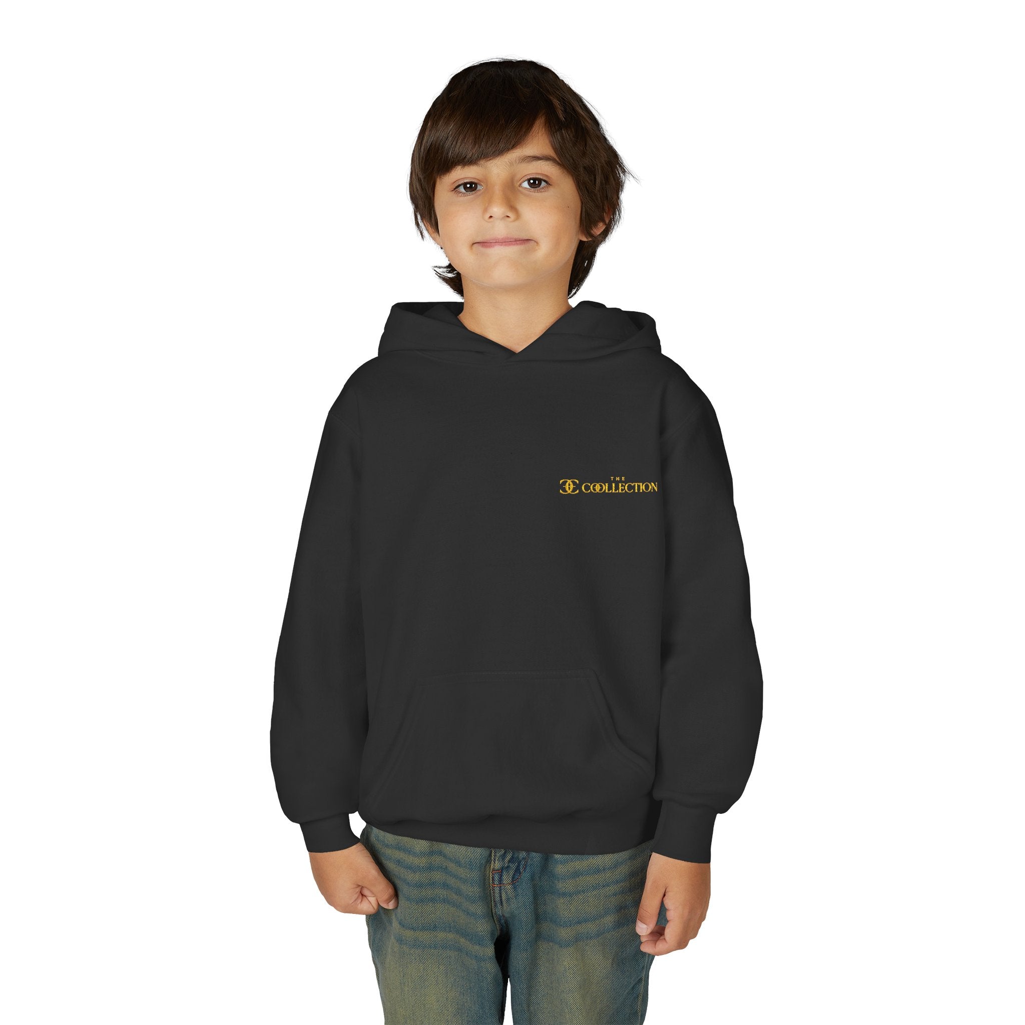 Youth Hoodie with Minimal 'O' Chest Logo – Cozy Everyday Kids Pullover