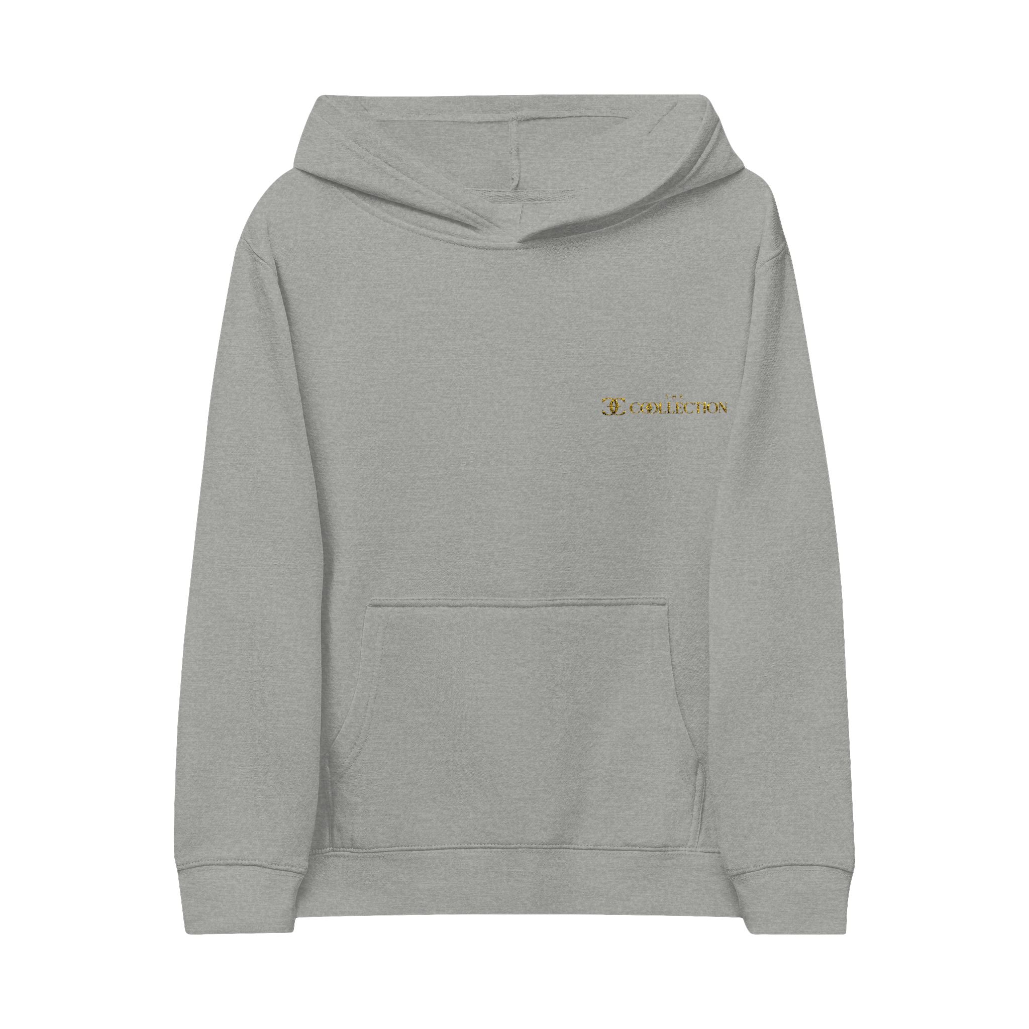 Kids Embroidered 'Be Kind' Fleece Hoodie — Soft White Pullover for Children
