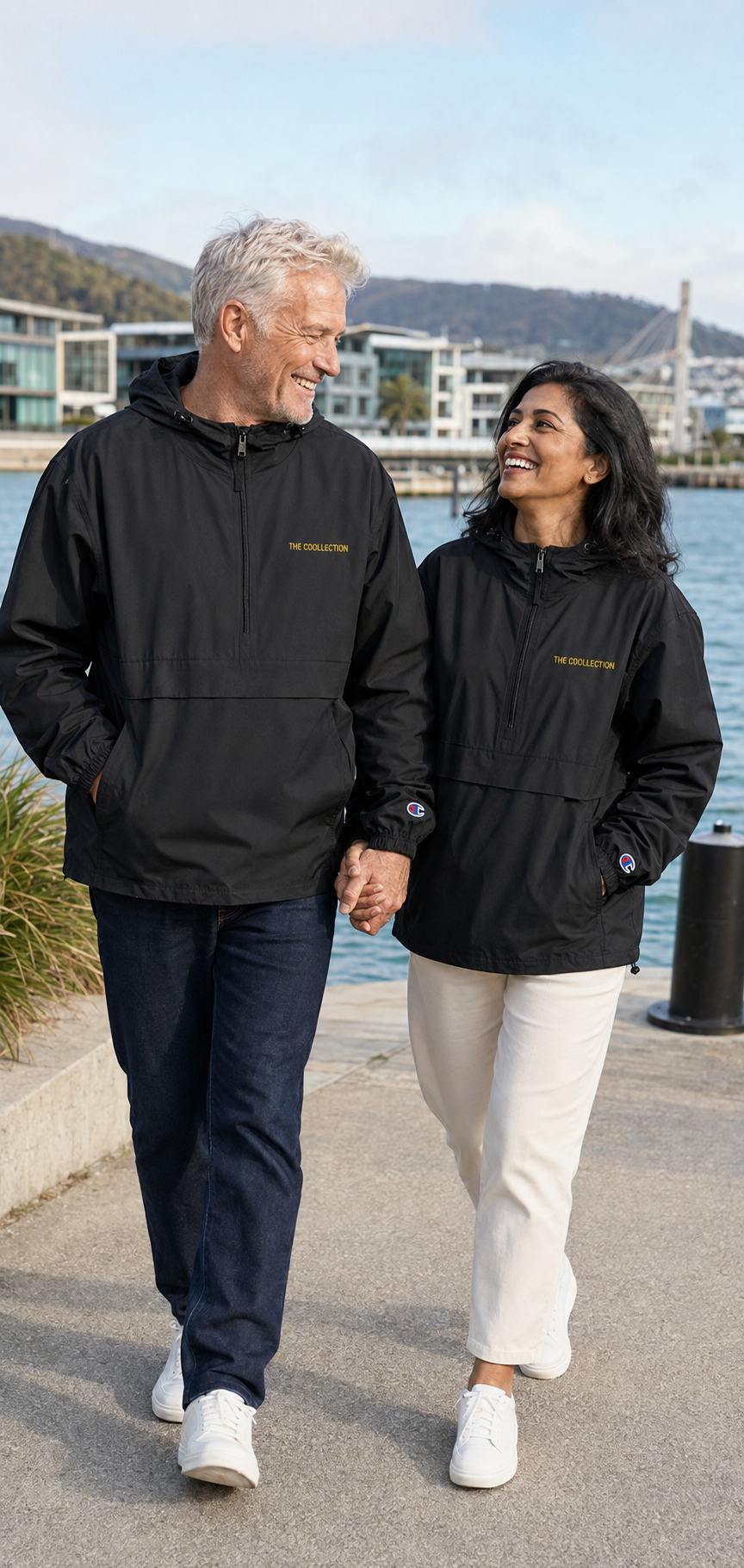 Packable Anorak Jacket — Small Yellow Butterfly Graphic