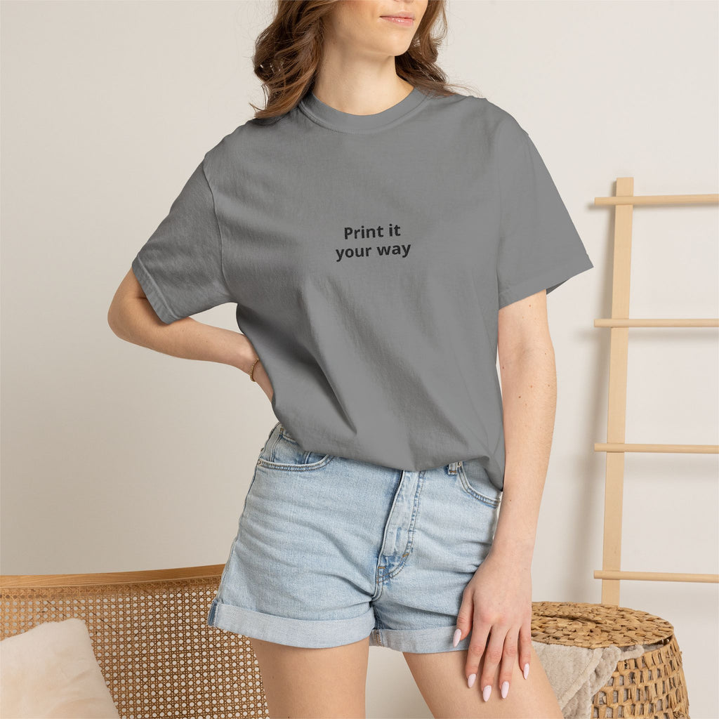 Print It Your Way T-Shirt — Minimalist Custom Text Tee
