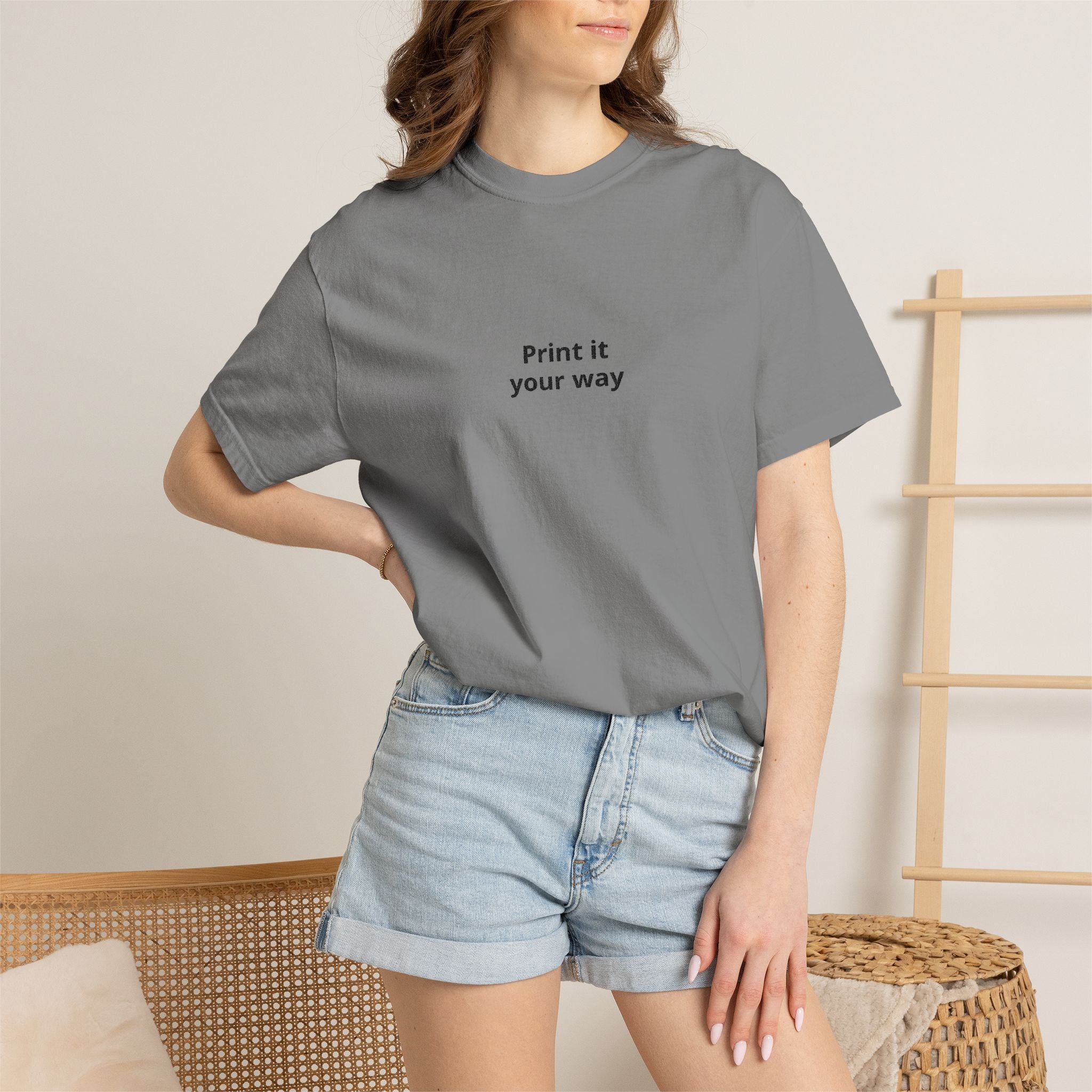 Print It Your Way T-Shirt — Minimalist Custom Text Tee