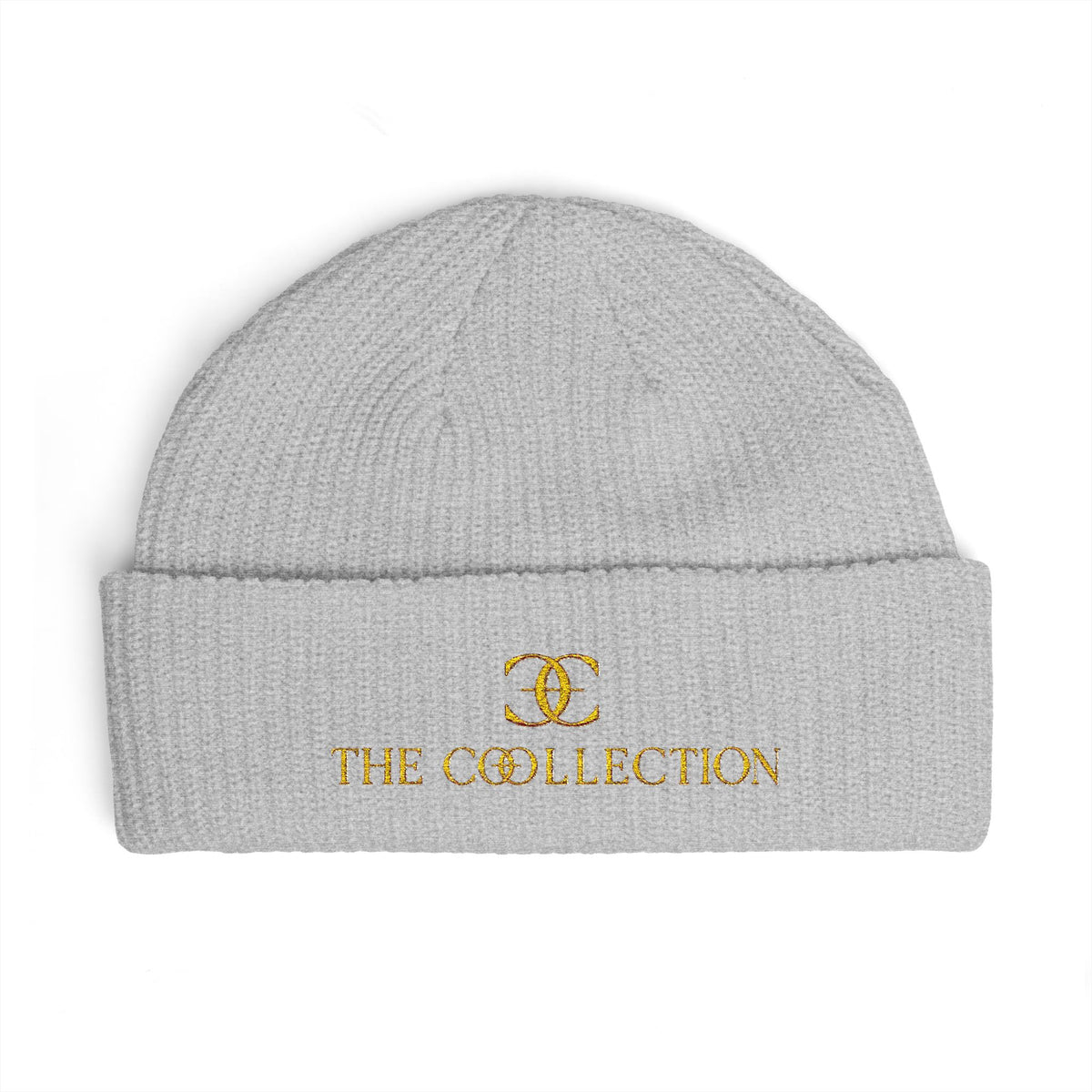 Cuffed Beanie — The Collection Gold Logo Knit Hat