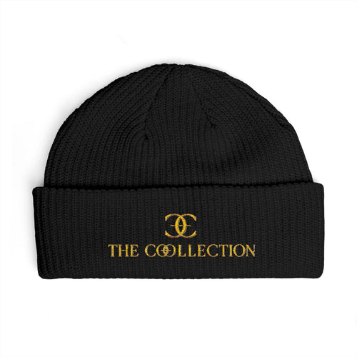 Cuffed Beanie — The Collection Gold Logo Knit Hat