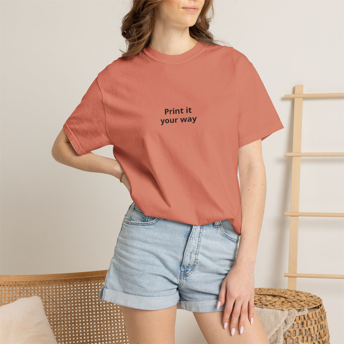 Print It Your Way T-Shirt — Minimalist Custom Text Tee