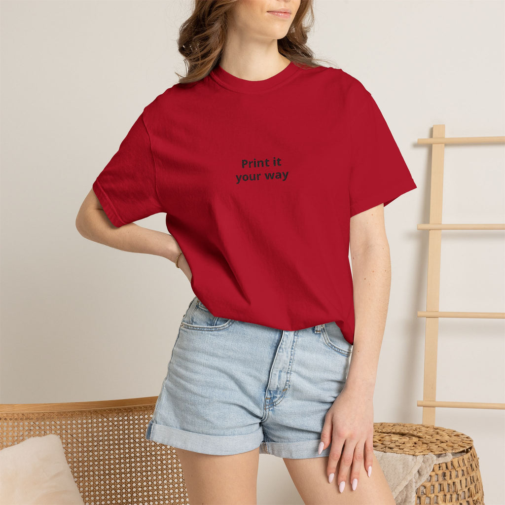Print It Your Way T-Shirt — Minimalist Custom Text Tee