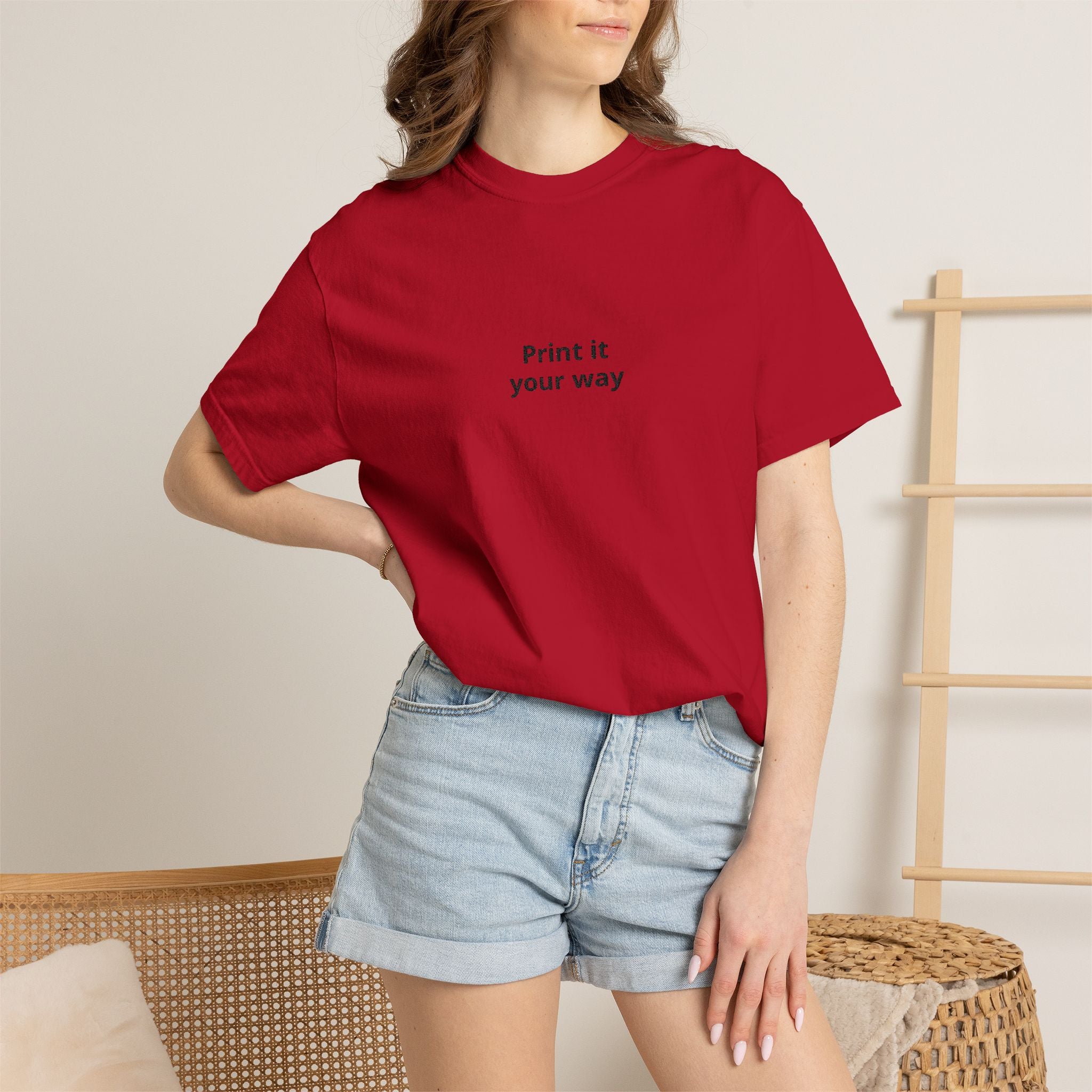 Print It Your Way T-Shirt — Minimalist Custom Text Tee