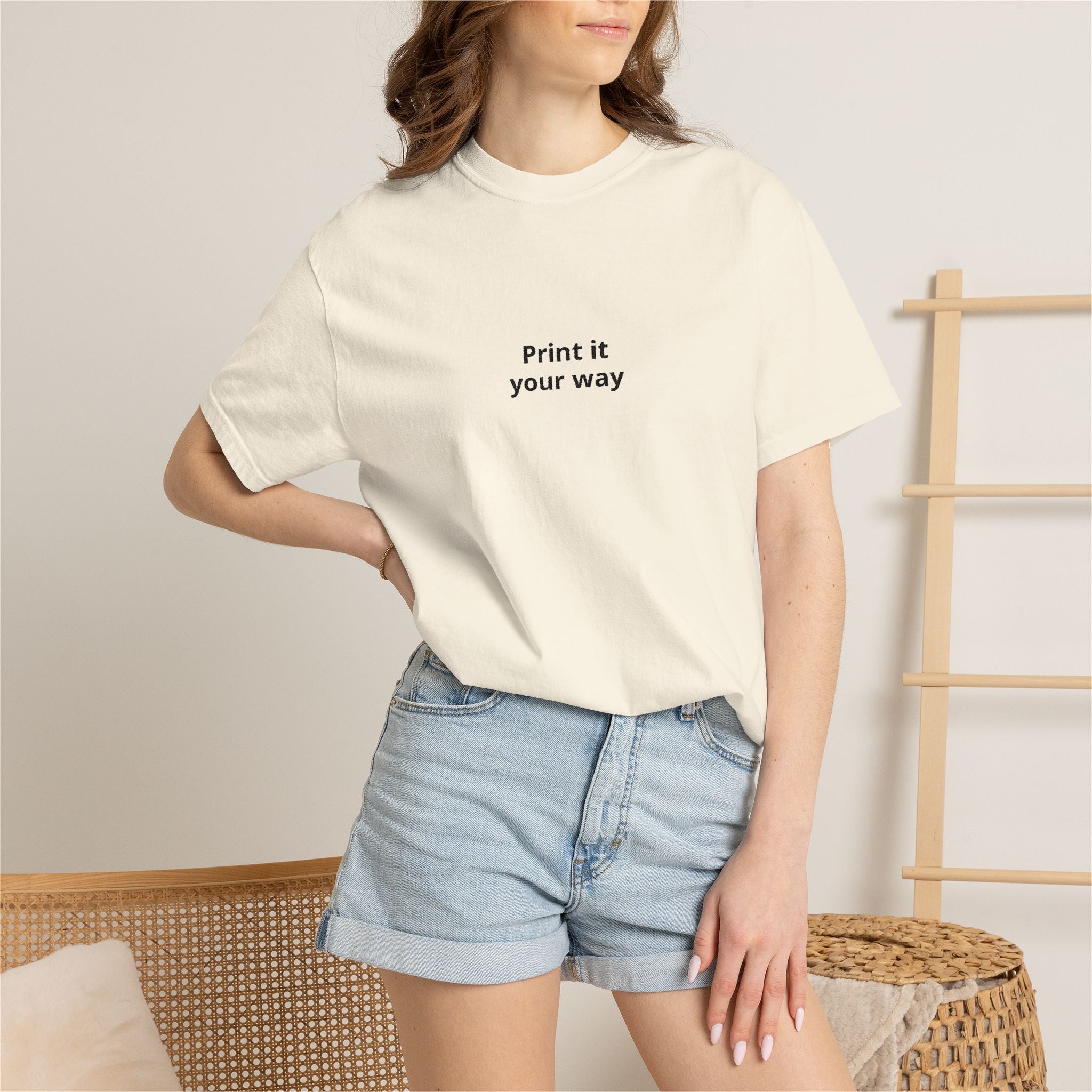 Print It Your Way T-Shirt — Minimalist Custom Text Tee