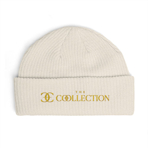 Cuffed Beanie — The Collection Gold Logo Knit Hat