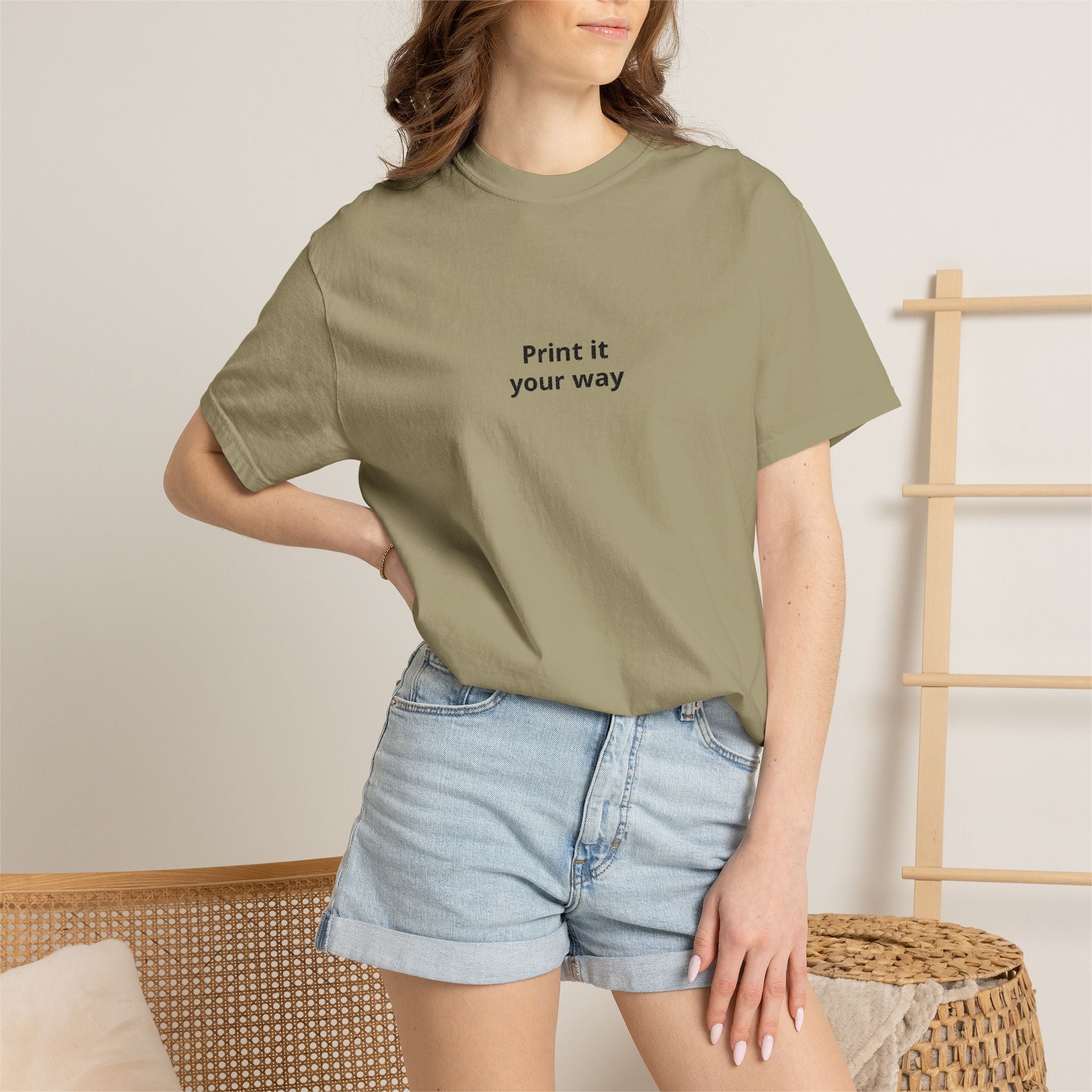 Print It Your Way T-Shirt — Minimalist Custom Text Tee
