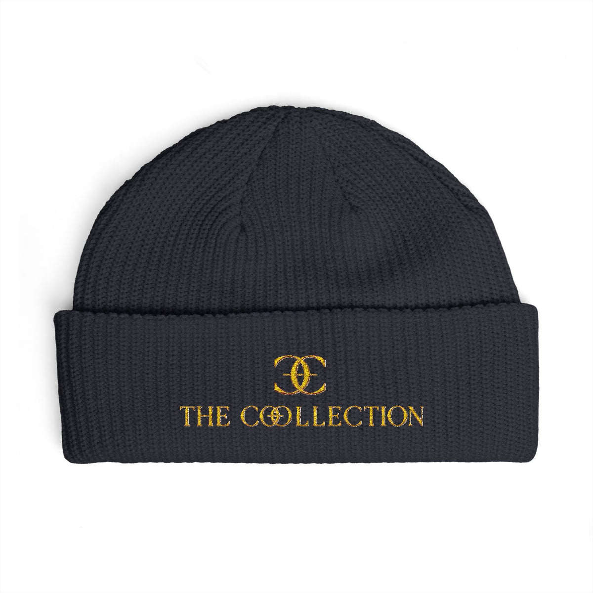 Cuffed Beanie — The Collection Gold Logo Knit Hat