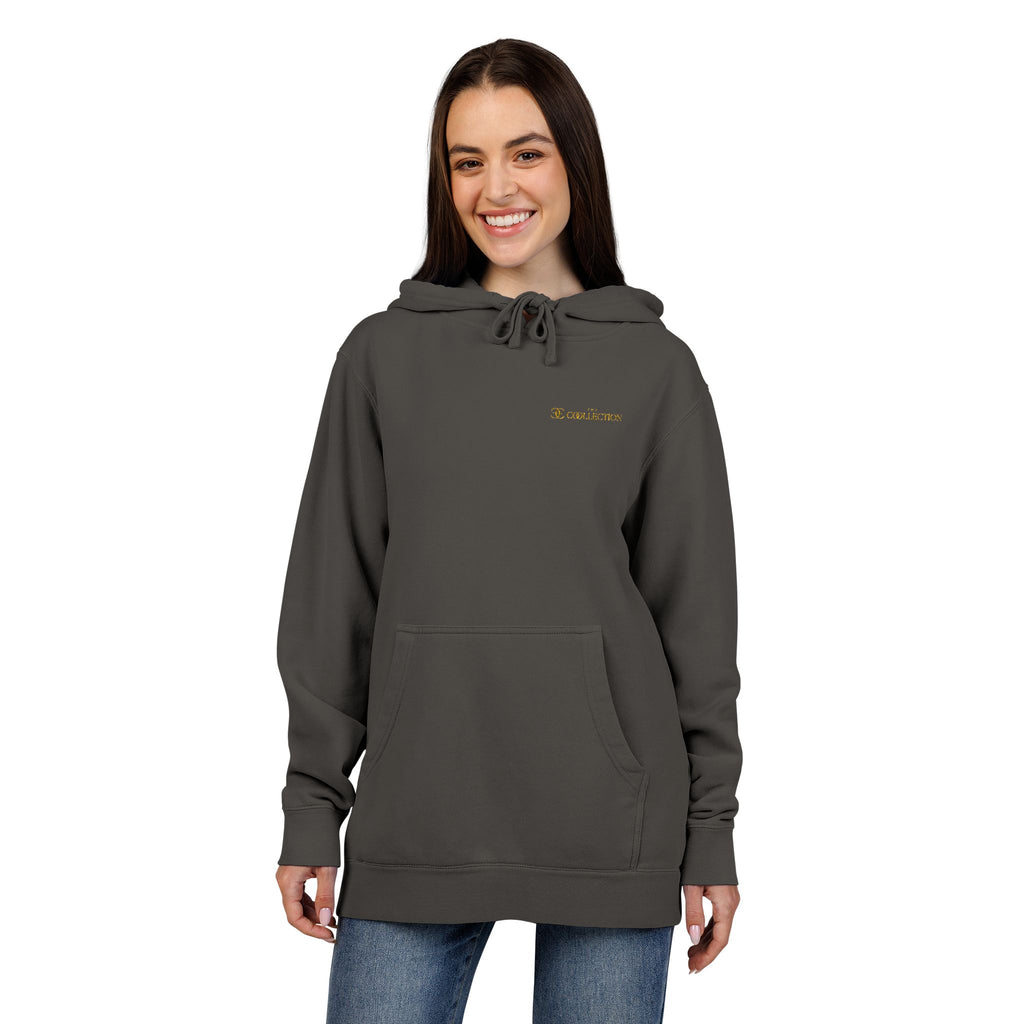 Minimal 'Good Vibes' Pigment-Dyed Hoodie