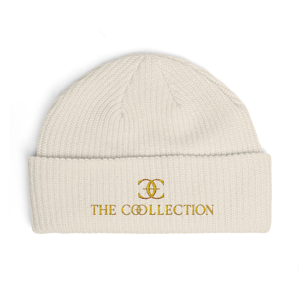 Cuffed Beanie — The Collection Gold Logo Knit Hat